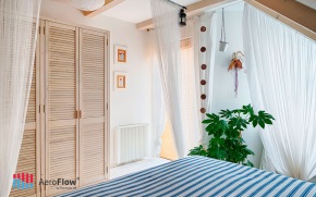 Vue radiateur électrique chambre